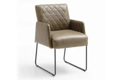 Armlehnstuhl Sea Leder khaki