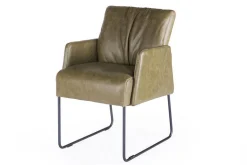 Armlehnstuhl Sea Leder khakigrün