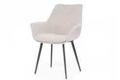 Armlehnstuhl Uma Bouclestoff natur