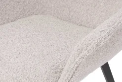 Armlehnstuhl Uma Bouclestoff natur