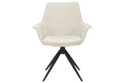 Armlehnstuhl Uma mit Drehfunktion Feincord beige