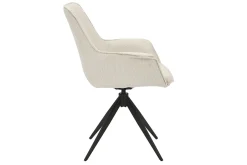Armlehnstuhl Uma mit Drehfunktion Feincord beige