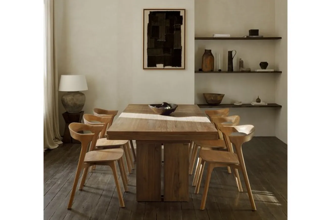 Ausziehtisch Double Teak massiv B 200 cm
