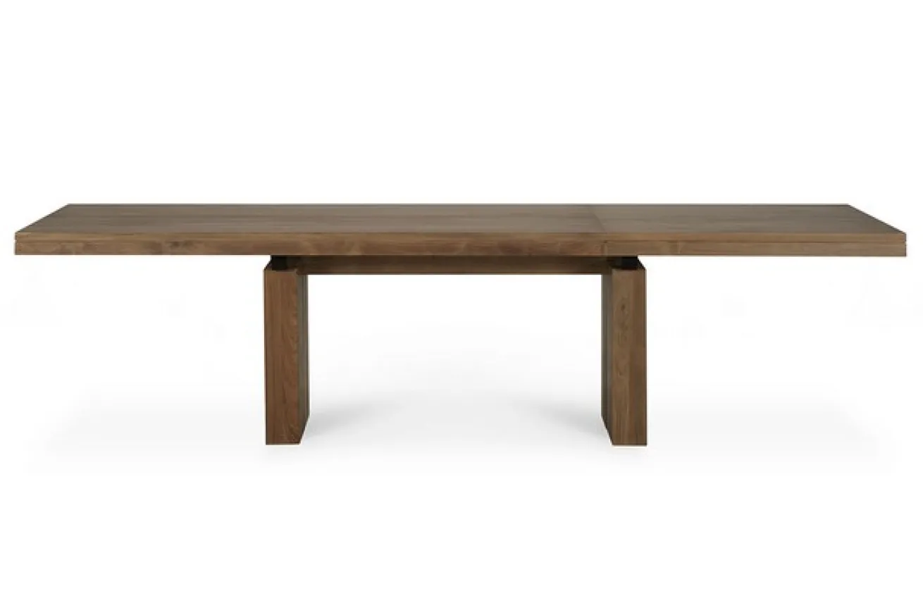 Ausziehtisch Double Teak massiv B 200 cm