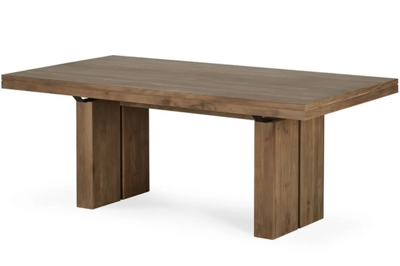Ausziehtisch Double Teak massiv B 200 cm