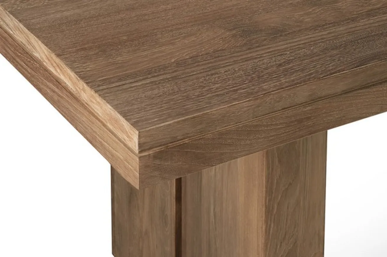 Ausziehtisch Double Teak massiv B 200 cm