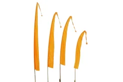 Bali Fahne Sanur 6 Meter goldgelb