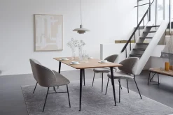 Bank Alvaro 4-Sitzer Bouclé grau