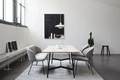 Bank Alvaro 4-Sitzer Bouclé grau