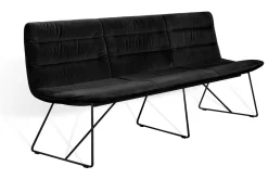 Bank Arva Light 3,5-Sitzer Stoff schwarz