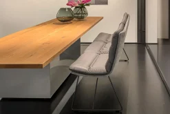 Bank Arva 3-Sitzer Stoff-Leder grau