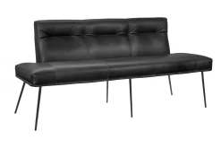 Bank D-light 3-Sitzer Leder schwarz