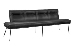 Bank D-light 4-Sitzer Leder schwarz