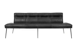 Bank D-light 4-Sitzer Leder schwarz