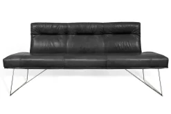 Bank D-light 3-Sitzer Leder schwarz