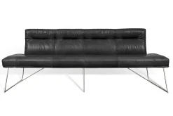 Bank D-light 4-Sitzer Leder schwarz
