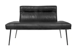 Bank D-light 2-Sitzer Leder schwarz