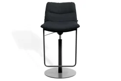 Barhocker Arva Leder schwarz drehbar