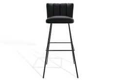 Barhocker Gaia Leder schwarz H 82 cm