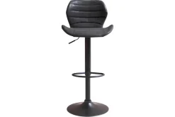 Barhocker Jennifer Kunstleder schwarz