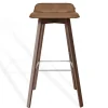 Barhocker Maverick Leder braun H 93 cm