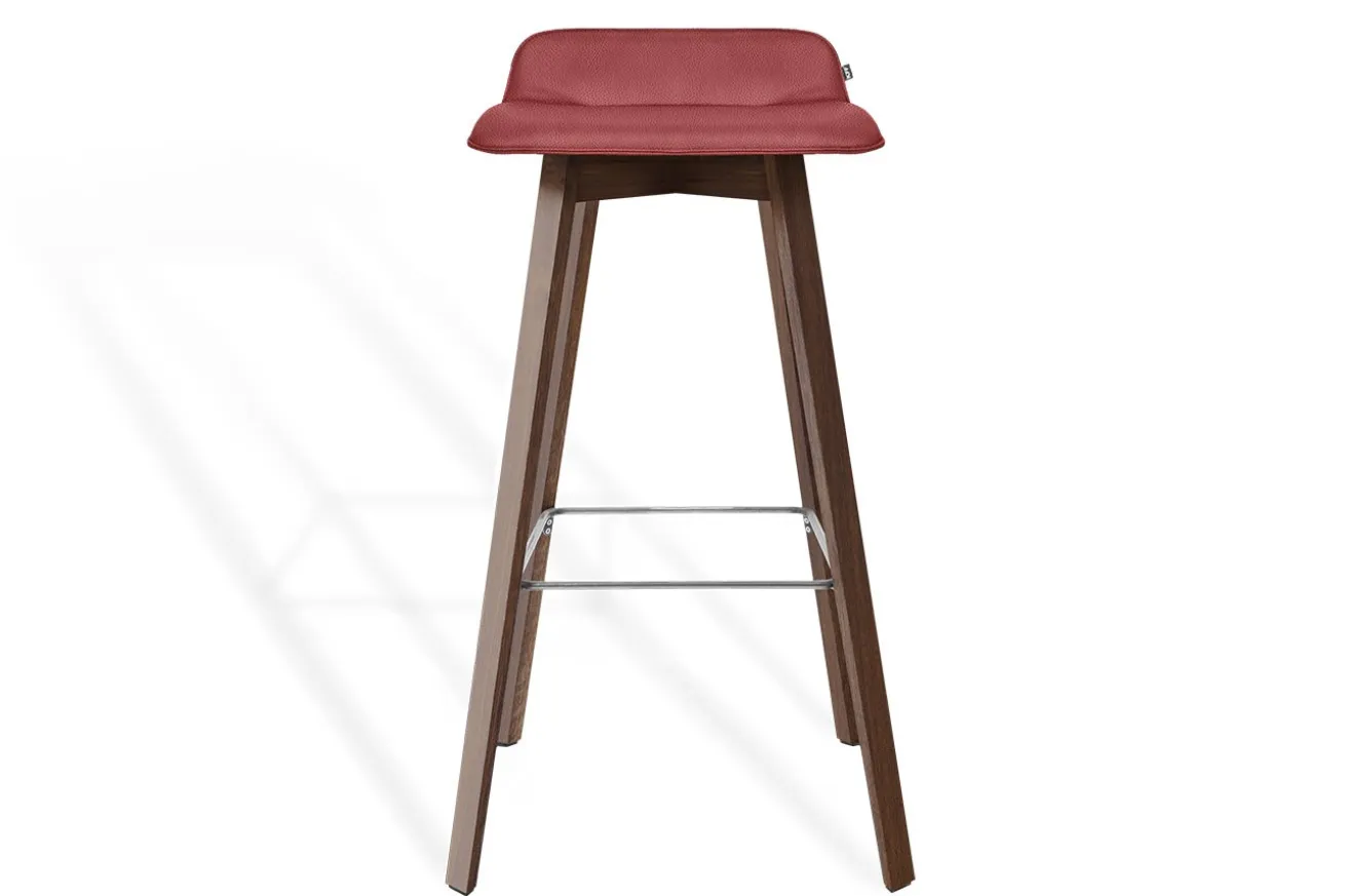 Barhocker Maverick Leder rot H 93 cm