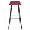 Barhocker Maverick Leder rot H 93 cm