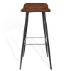 Barhocker Maverick Stoff braun H 93 cm