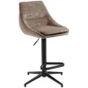 Barhocker Mingus Stoff taupe