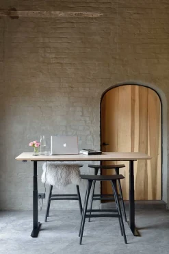 Barhocker Osso Eiche schwarz H 80 cm