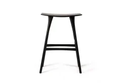 Barhocker Osso Eiche schwarz H 80 cm
