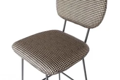 Barstuhl Stoff schwarz weiss