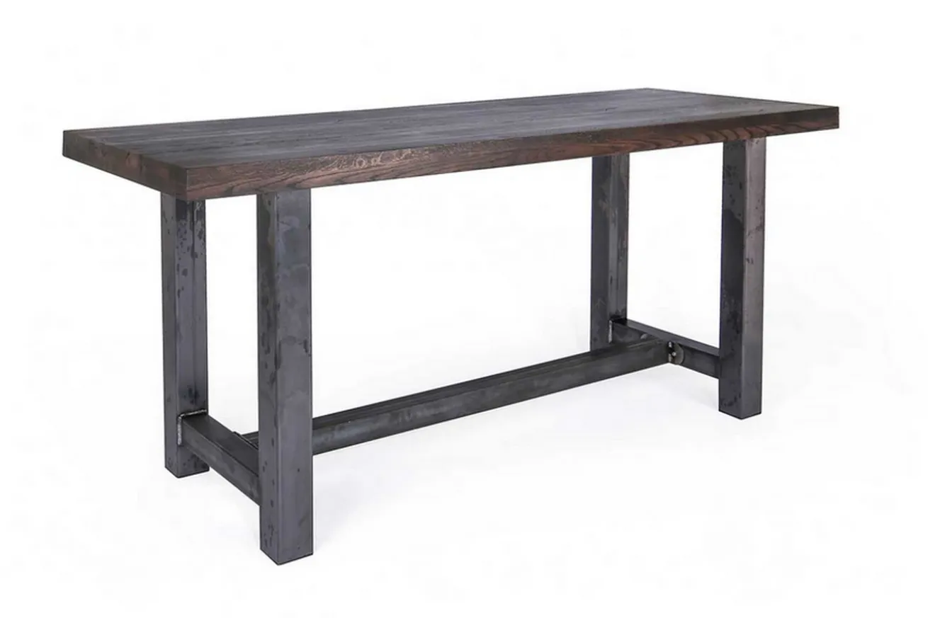 Bartisch astige Eiche Massivholz gerade Kante 230*85*108 cm
