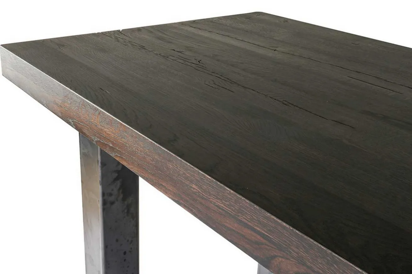 Bartisch astige Eiche Massivholz gerade Kante 230*85*108 cm
