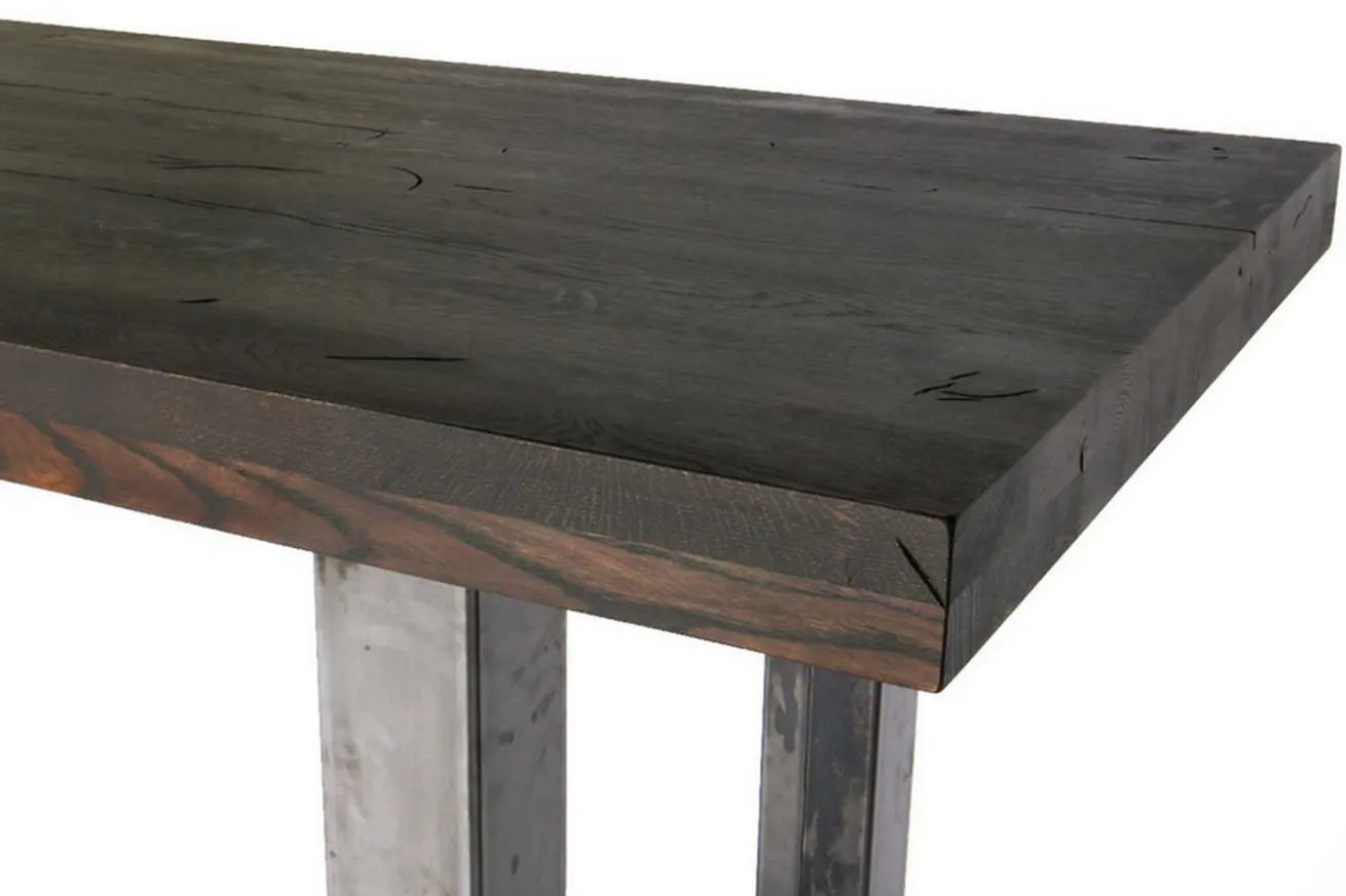 Bartisch astige Eiche Massivholz gerade Kante 230*85*108 cm