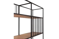 Bücherregal Barra Teak-Metall B 140 cm