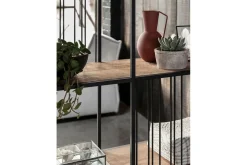 Bücherregal Barra Teak-Metall B 140 cm