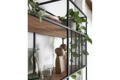 Bücherregal Barra Teak-Metall B 140 cm