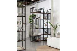 Bücherregal Barra Teak-Metall B 140 cm