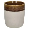 Becher Spiro braun beige D 8 cm