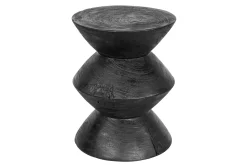 Beisteller Curve Massivholz schwarz