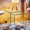 Beistelltisch 2er Set Even Klarglas 48*44*39cm & 40*40*35cm
