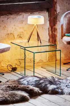 Beistelltisch 2er Set Even Klarglas 48*44*39cm & 40*40*35cm