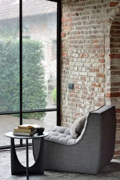 Beistelltisch Geometric Eiche schwarz