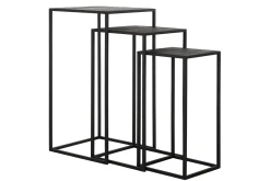 Beistelltisch Highlight 3er Set schwarz