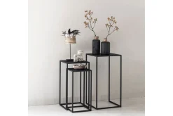 Beistelltisch Highlight 3er Set schwarz