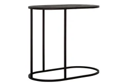 Beistelltisch Highlight Teak schwarz oval B 60 cm