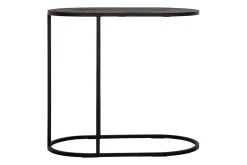 Beistelltisch Highlight Teak schwarz oval B 60 cm