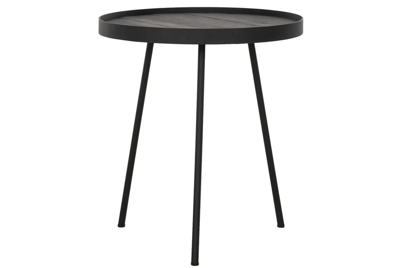 Beistelltisch Highlight Teak schwarz D 40 cm
