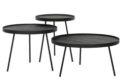 Beistelltisch Highlight Teak schwarz D 40 cm